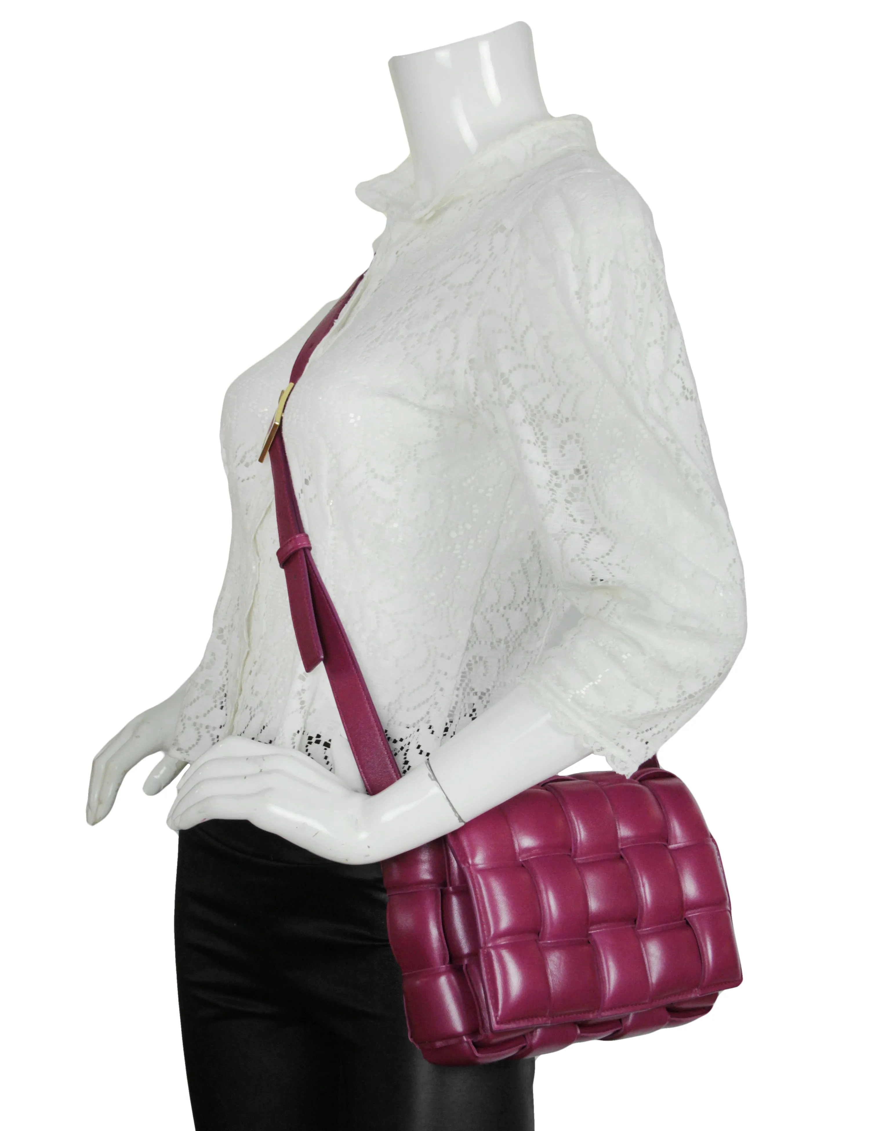 Bottega Veneta Cinnabar Maxi Intrecciato Padded Cassette Crossbody Bag