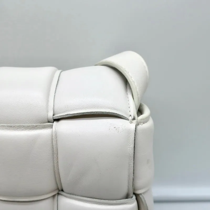 Bottega Veneta Padded Cassette Bag White Leather Small Crossbody