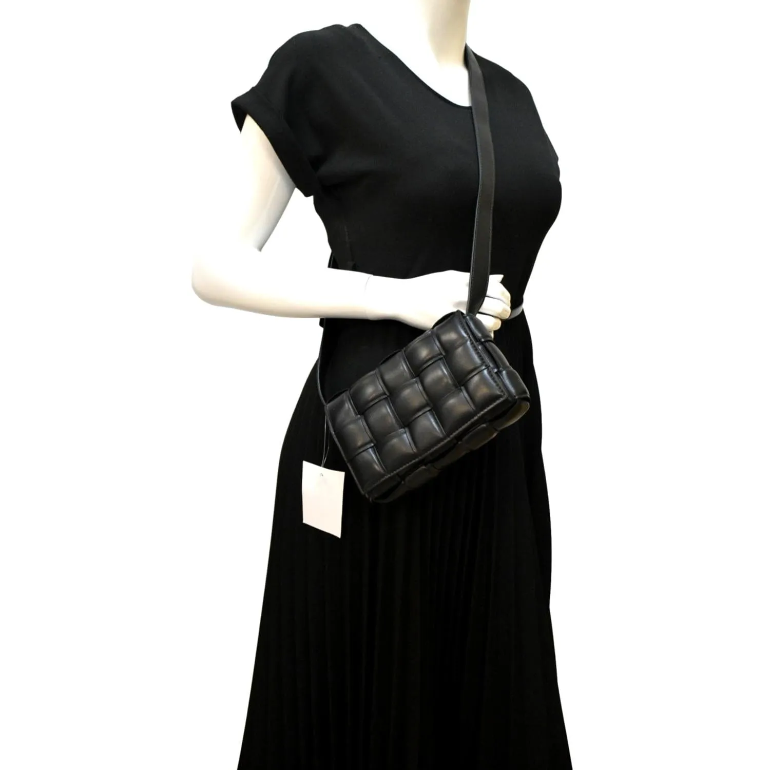 BOTTEGA VENETA Padded Cassette Leather Crossbody Bag Black