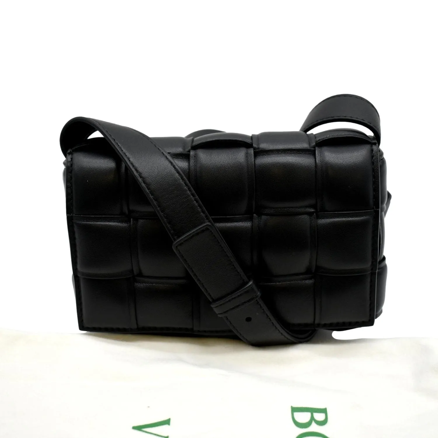 BOTTEGA VENETA Padded Cassette Leather Crossbody Bag Black