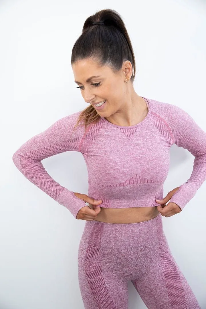 botthms Seamless Pink Yoga Set