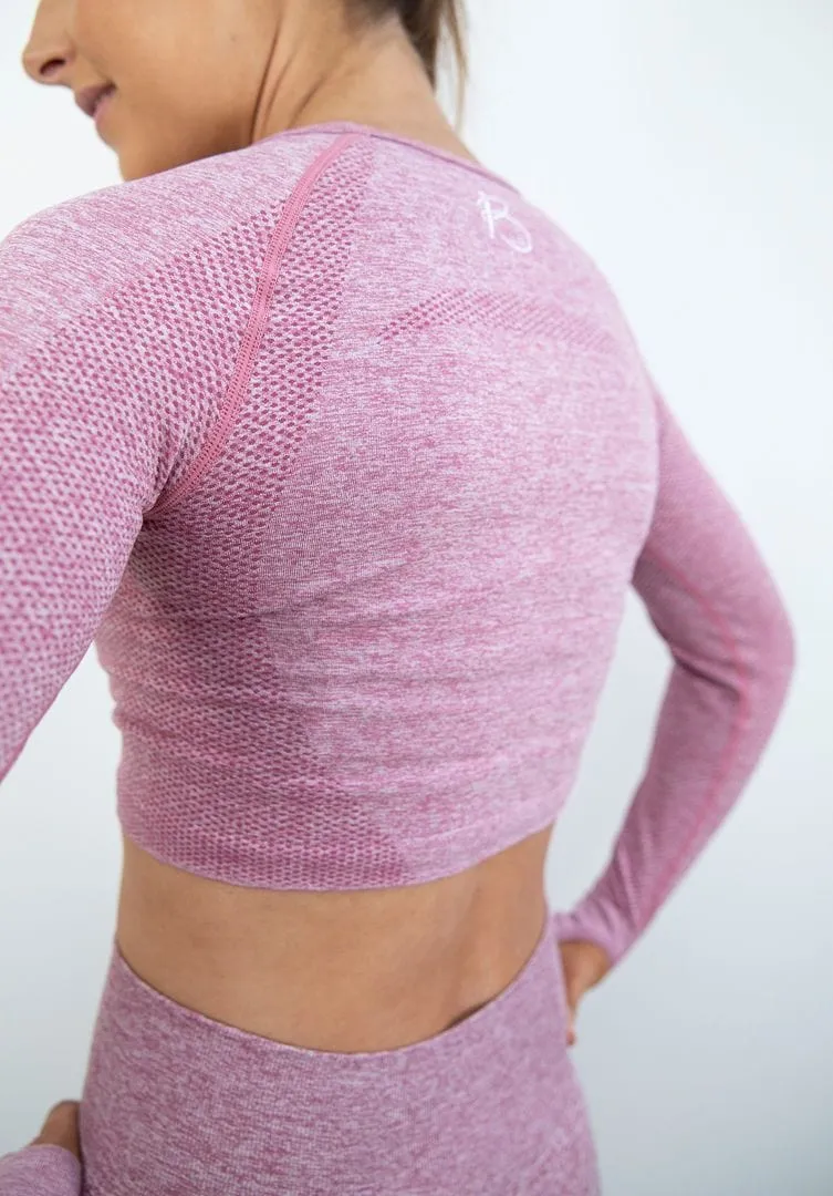 botthms Seamless Pink Yoga Set