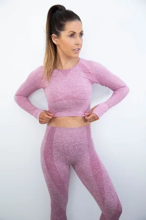 botthms Seamless Pink Yoga Set