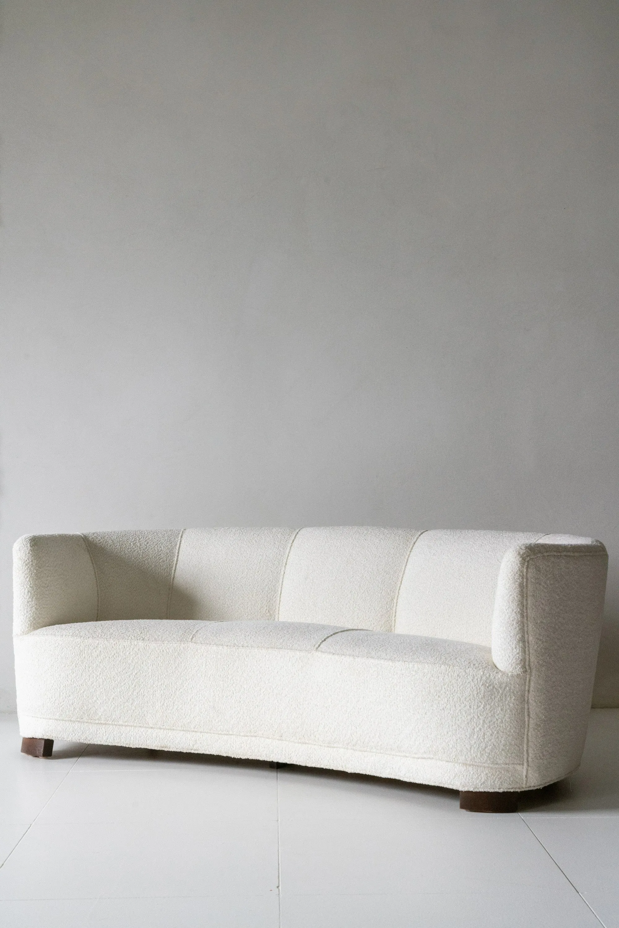 Boucle Danish Curved Sofa