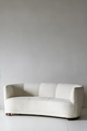 Boucle Danish Curved Sofa
