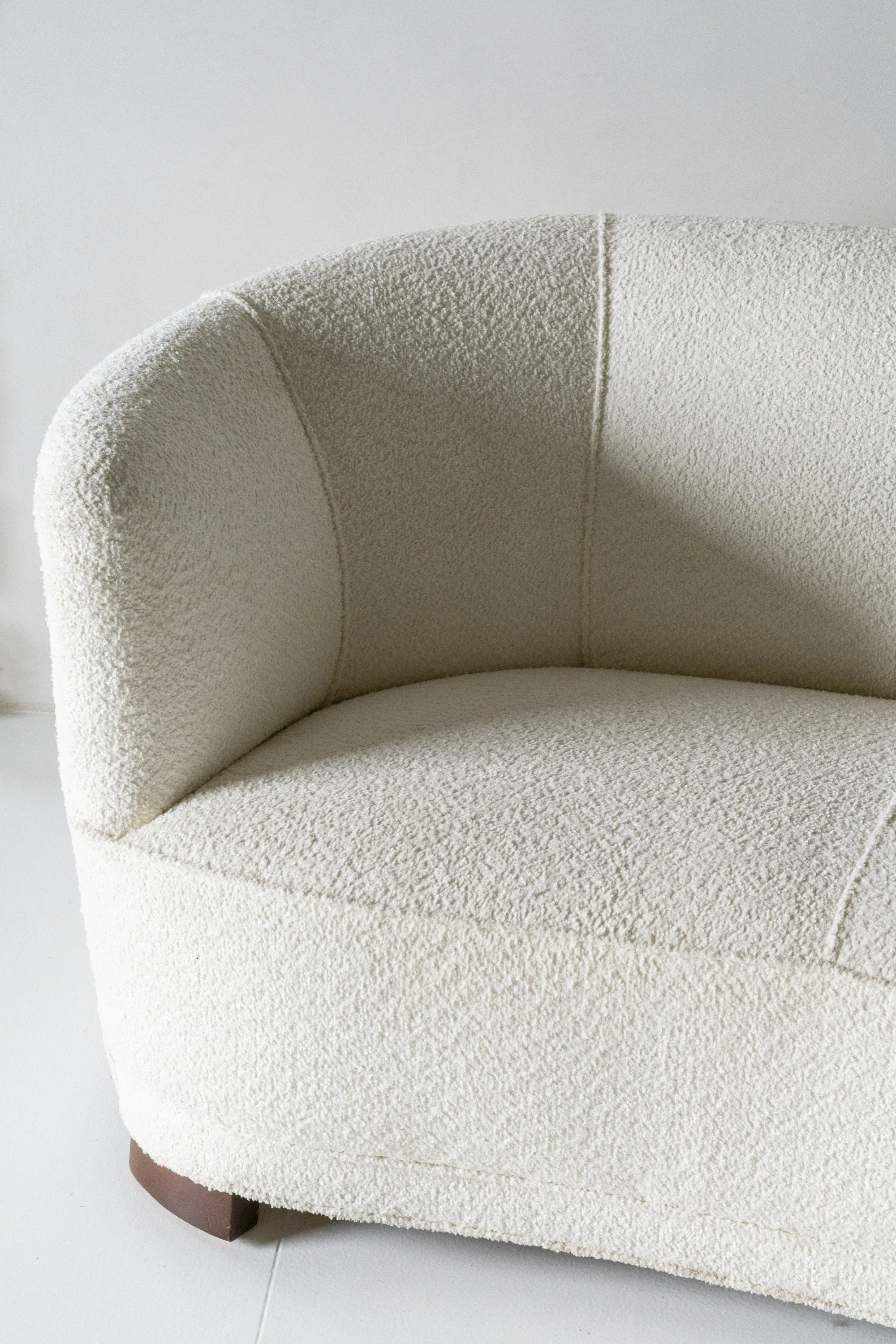Boucle Danish Curved Sofa
