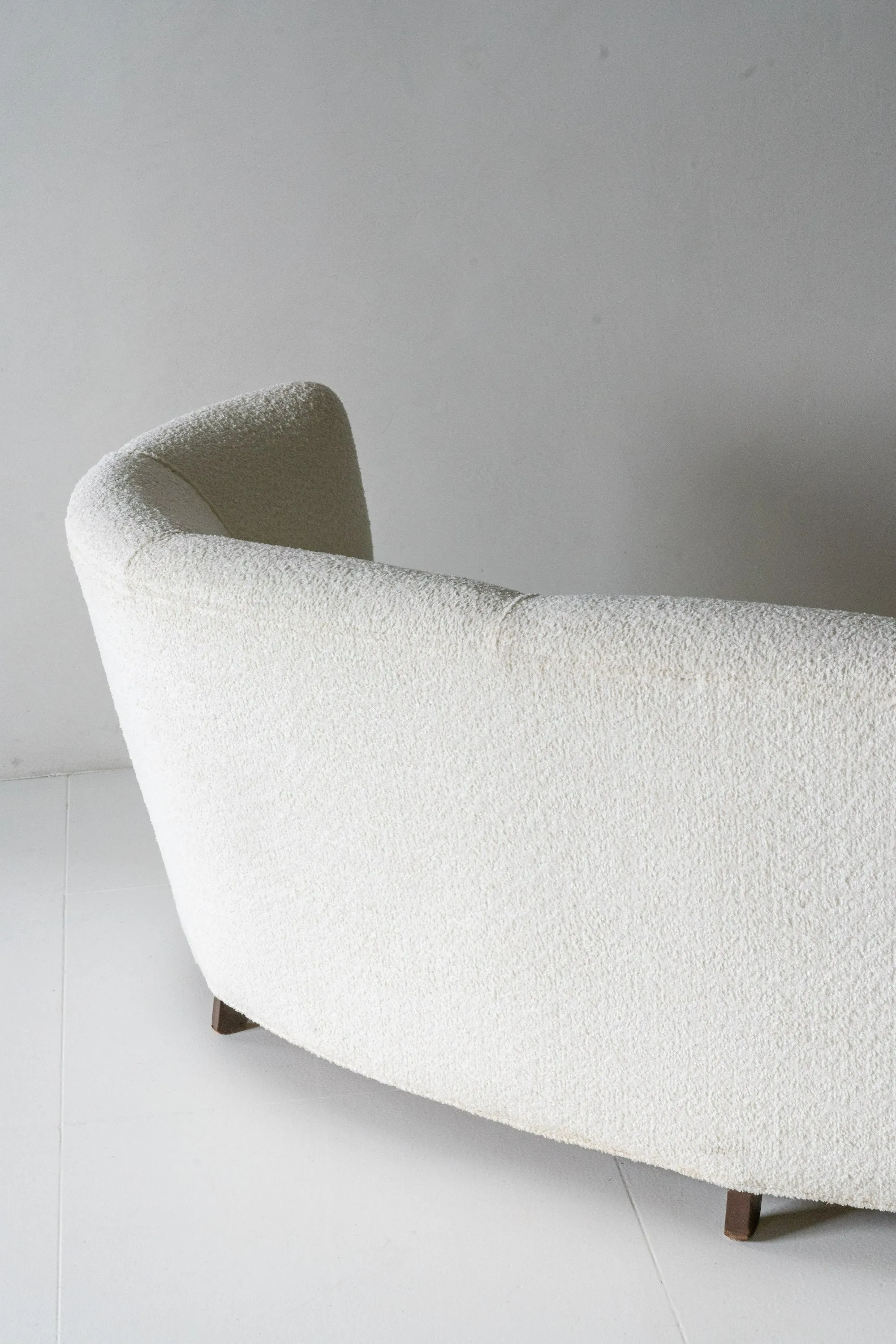 Boucle Danish Curved Sofa