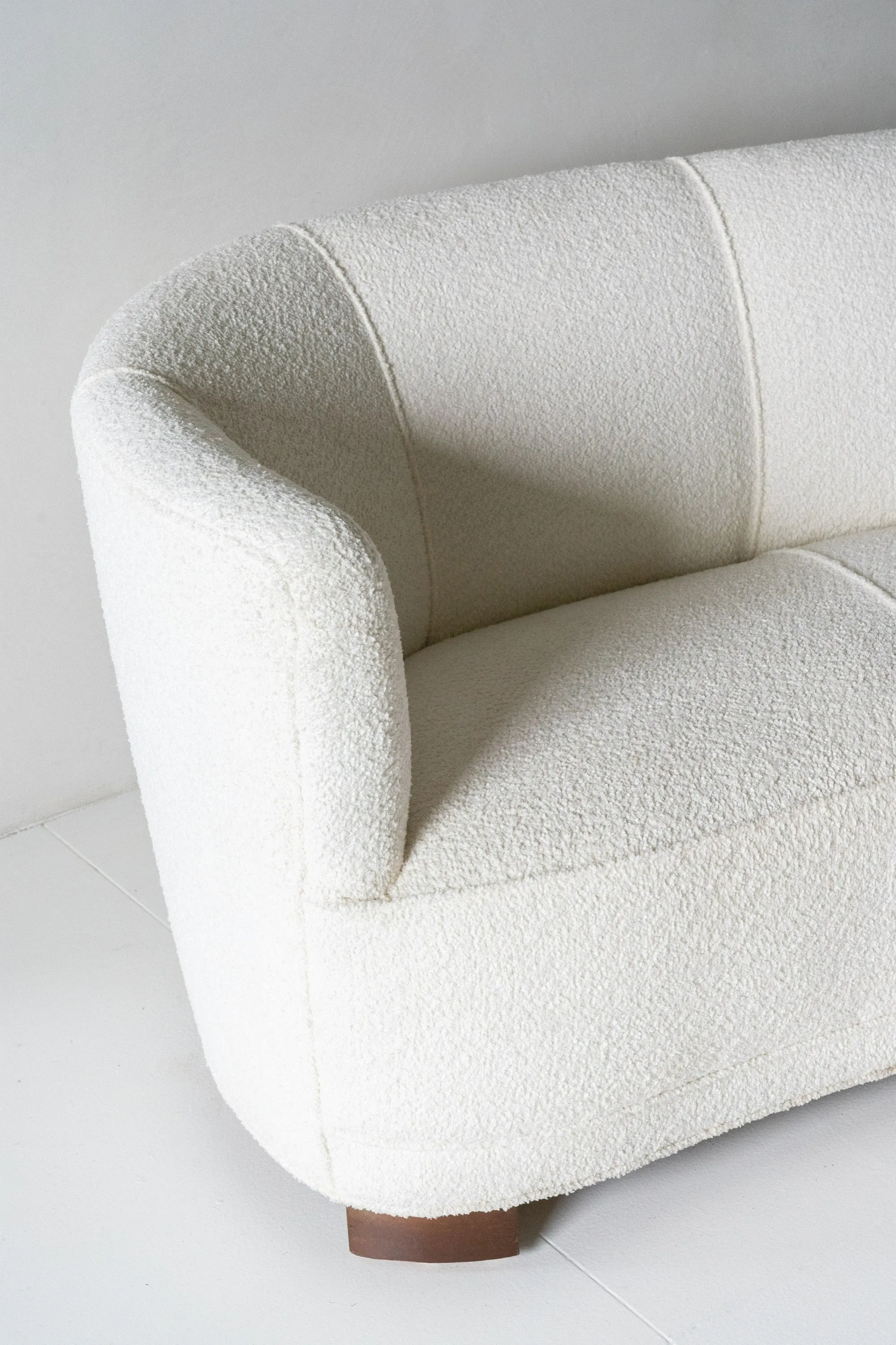 Boucle Danish Curved Sofa