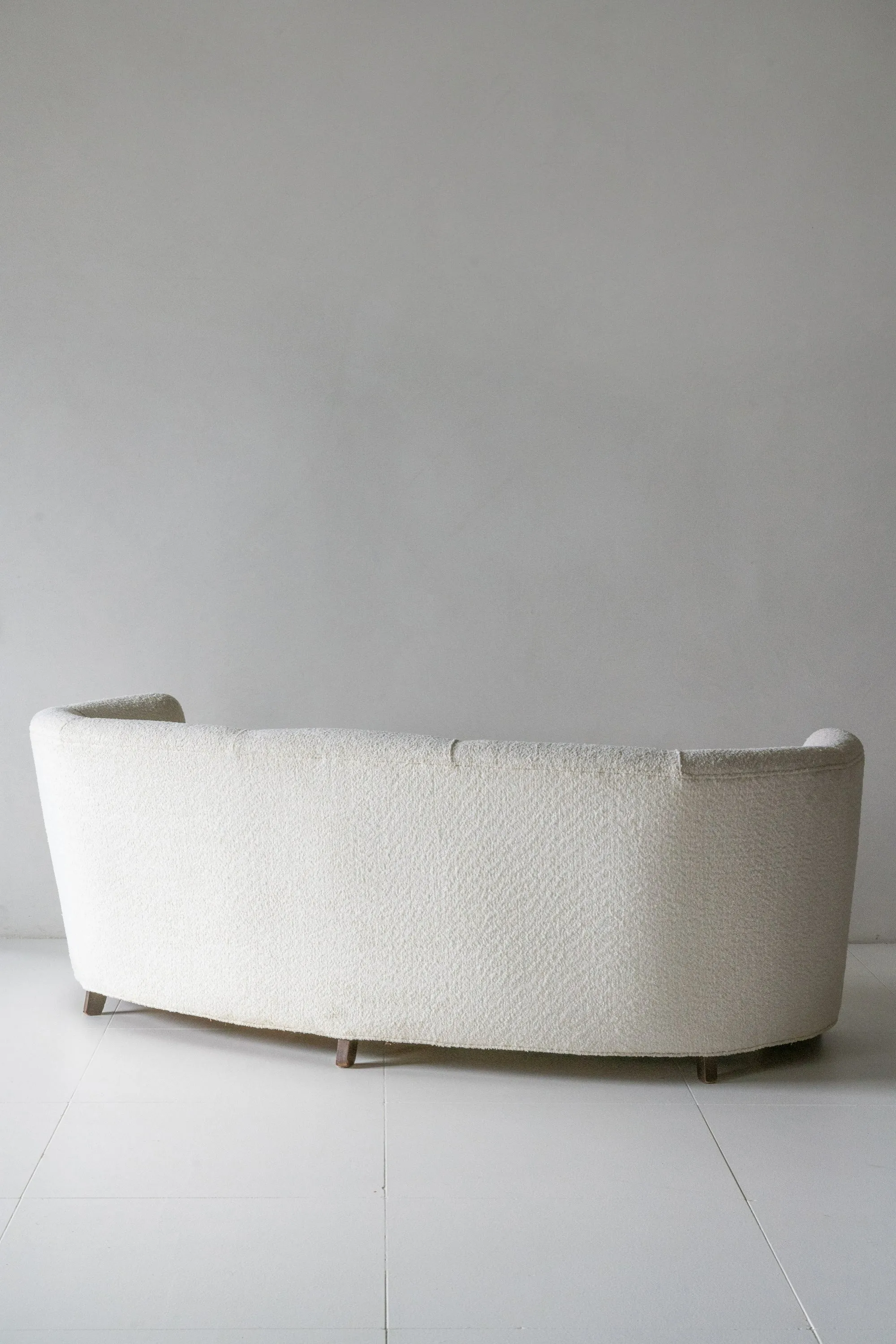 Boucle Danish Curved Sofa