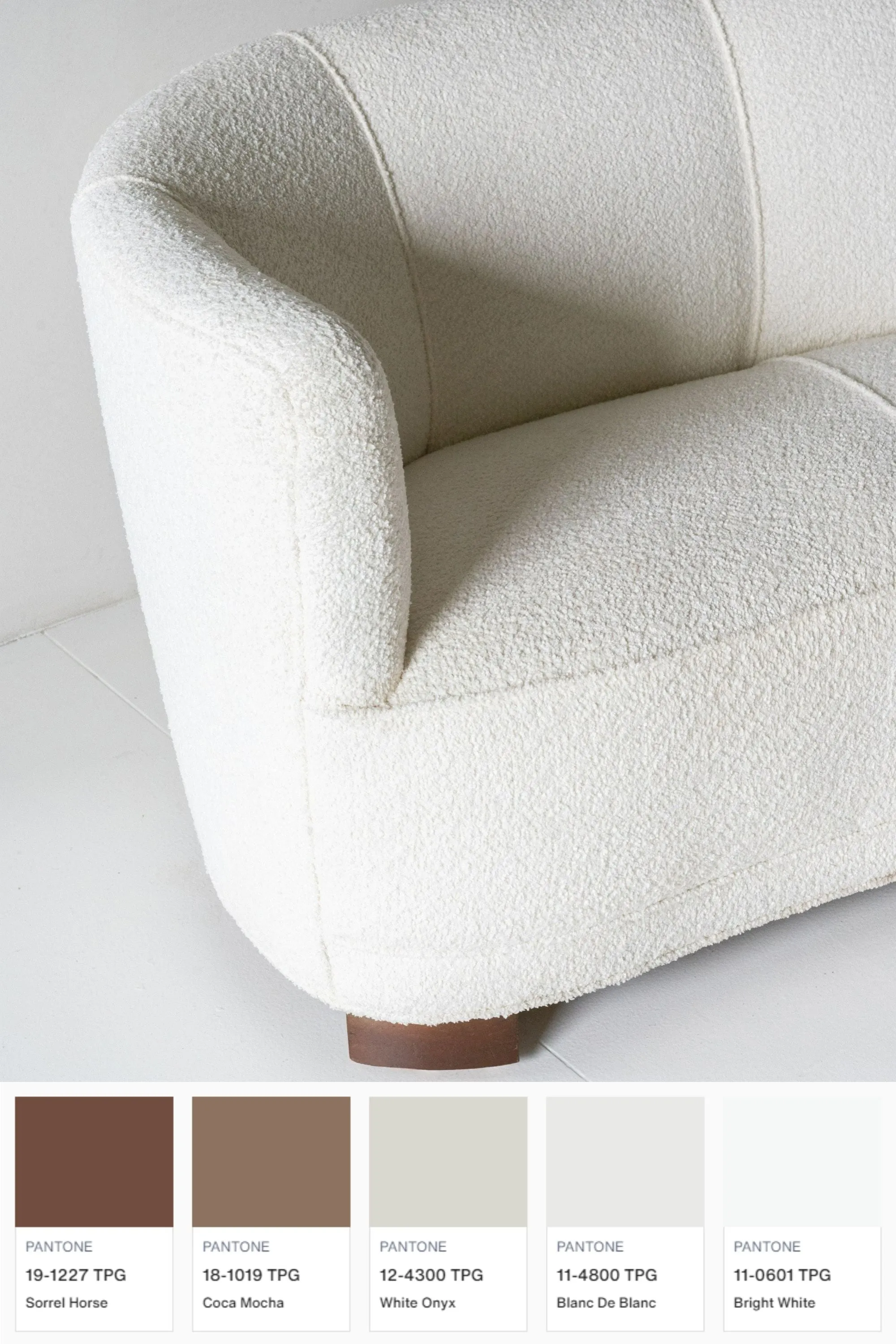 Boucle Danish Curved Sofa