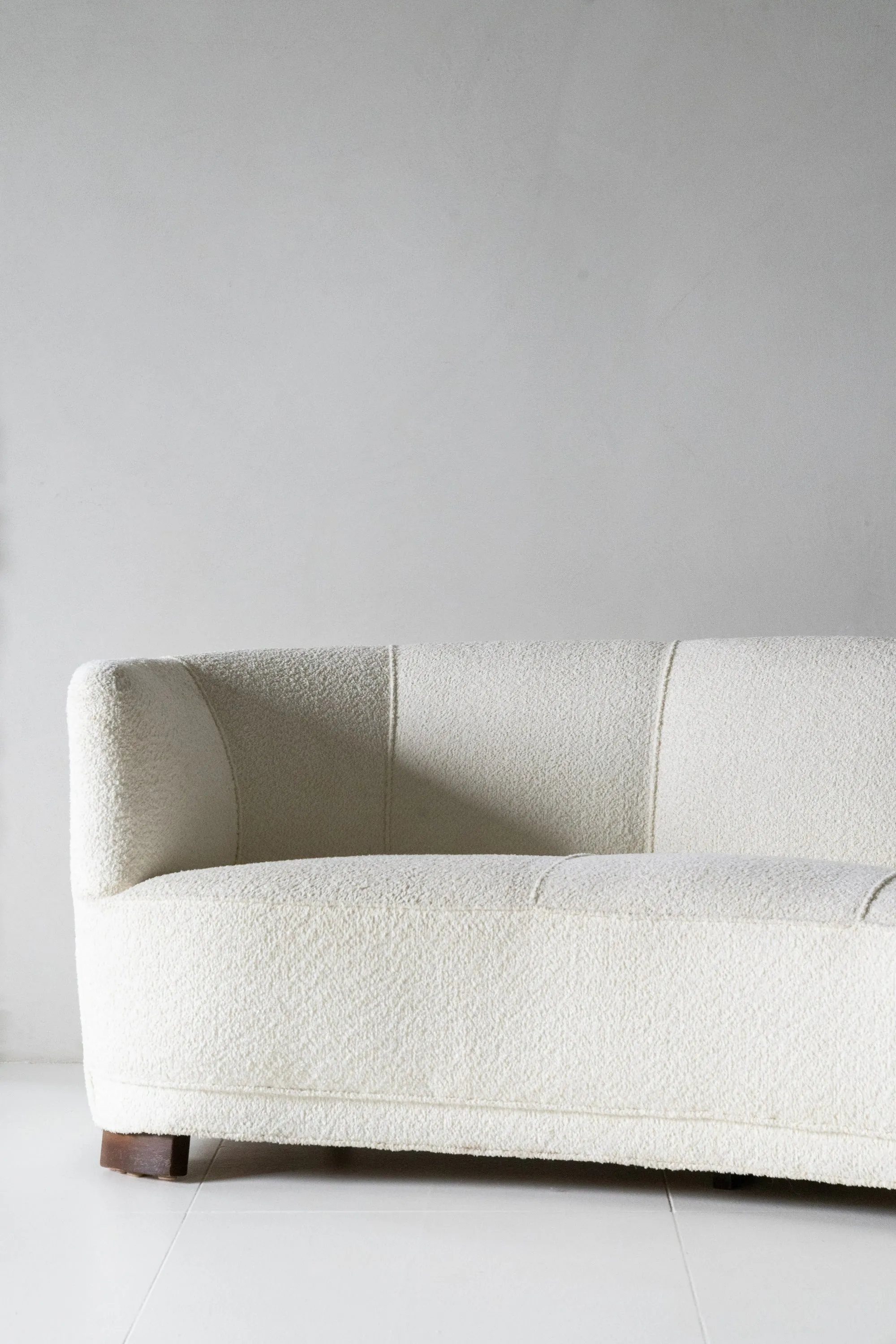 Boucle Danish Curved Sofa