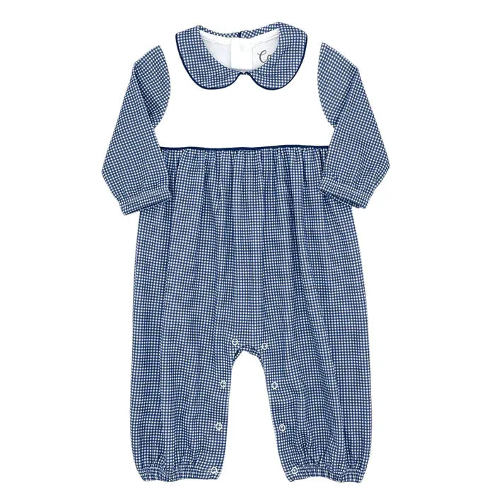 Boys Pima Collared Romper