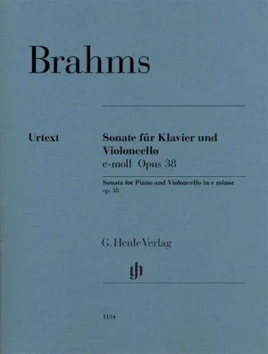 Brahms: Cello Sonata in E Minor Op 38 Cello & Piano