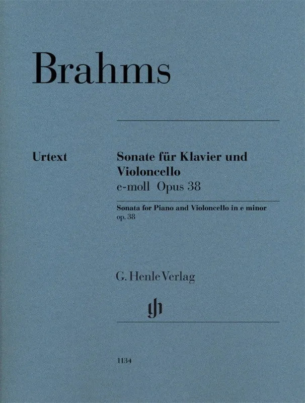 Brahms: Cello Sonata in E Minor Op 38 Cello & Piano