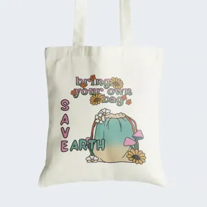 Bring Your Own Bag Tote Bag With Zipper