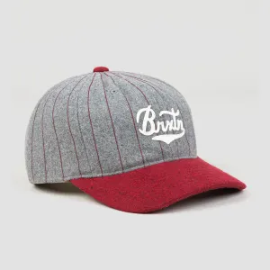 Brixton Burt MP Cap Light Heather Grey/Burgundy