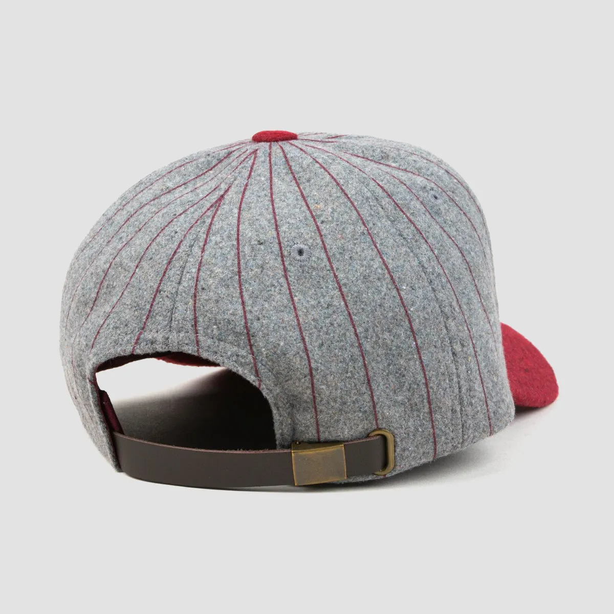 Brixton Burt MP Cap Light Heather Grey/Burgundy