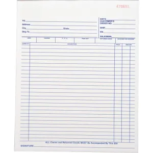 Business Source All-purpose Carbonless Forms Book