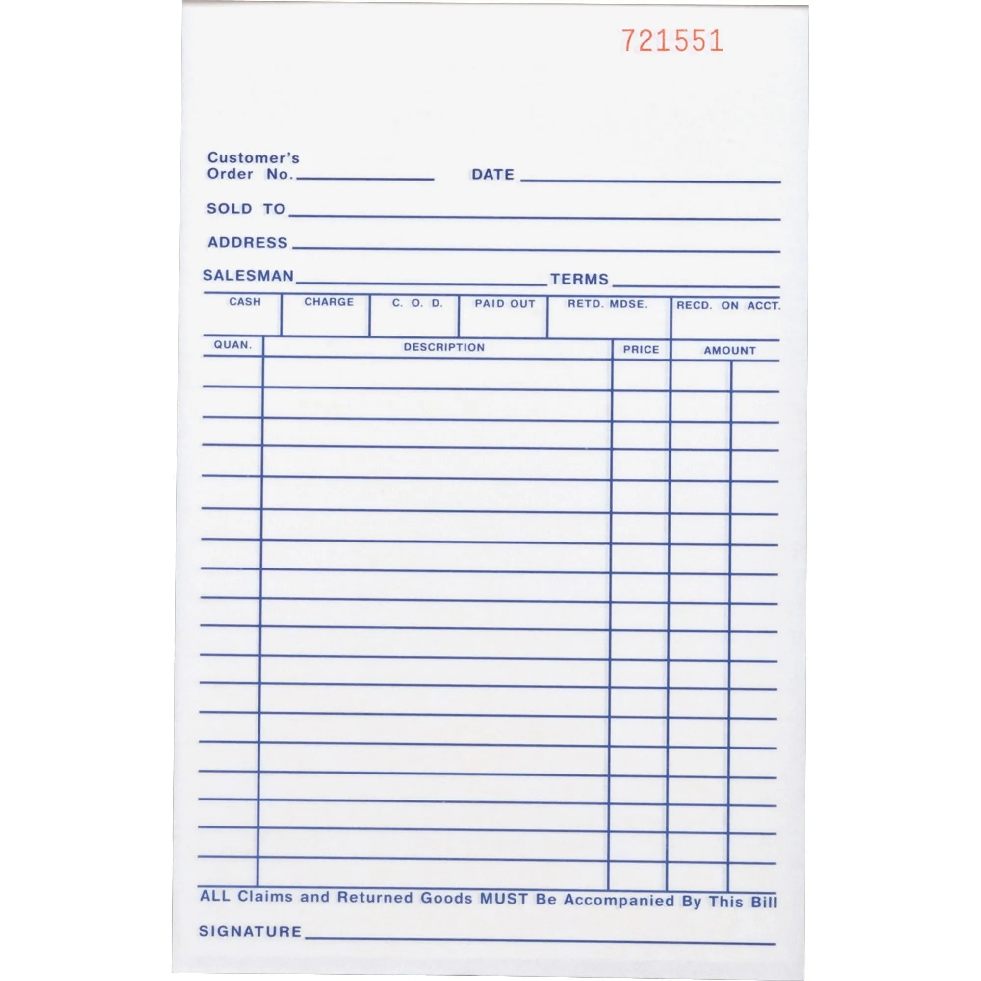 Business Source All-purpose Carbonless Forms Book