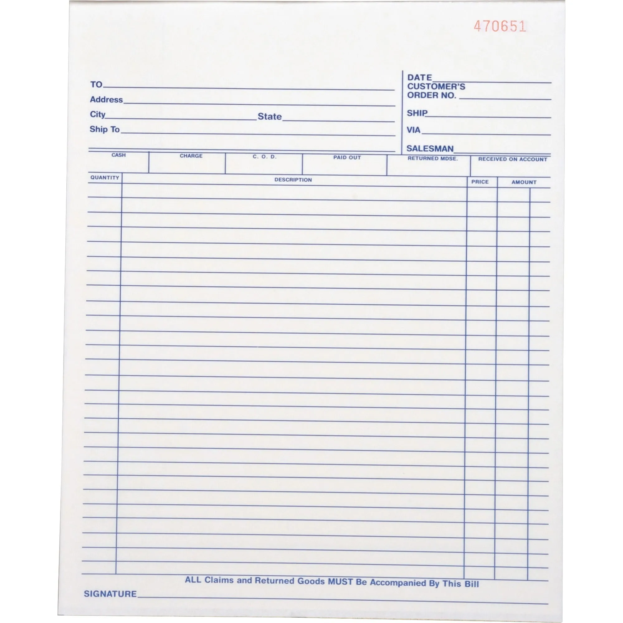 Business Source All-purpose Carbonless Forms Book