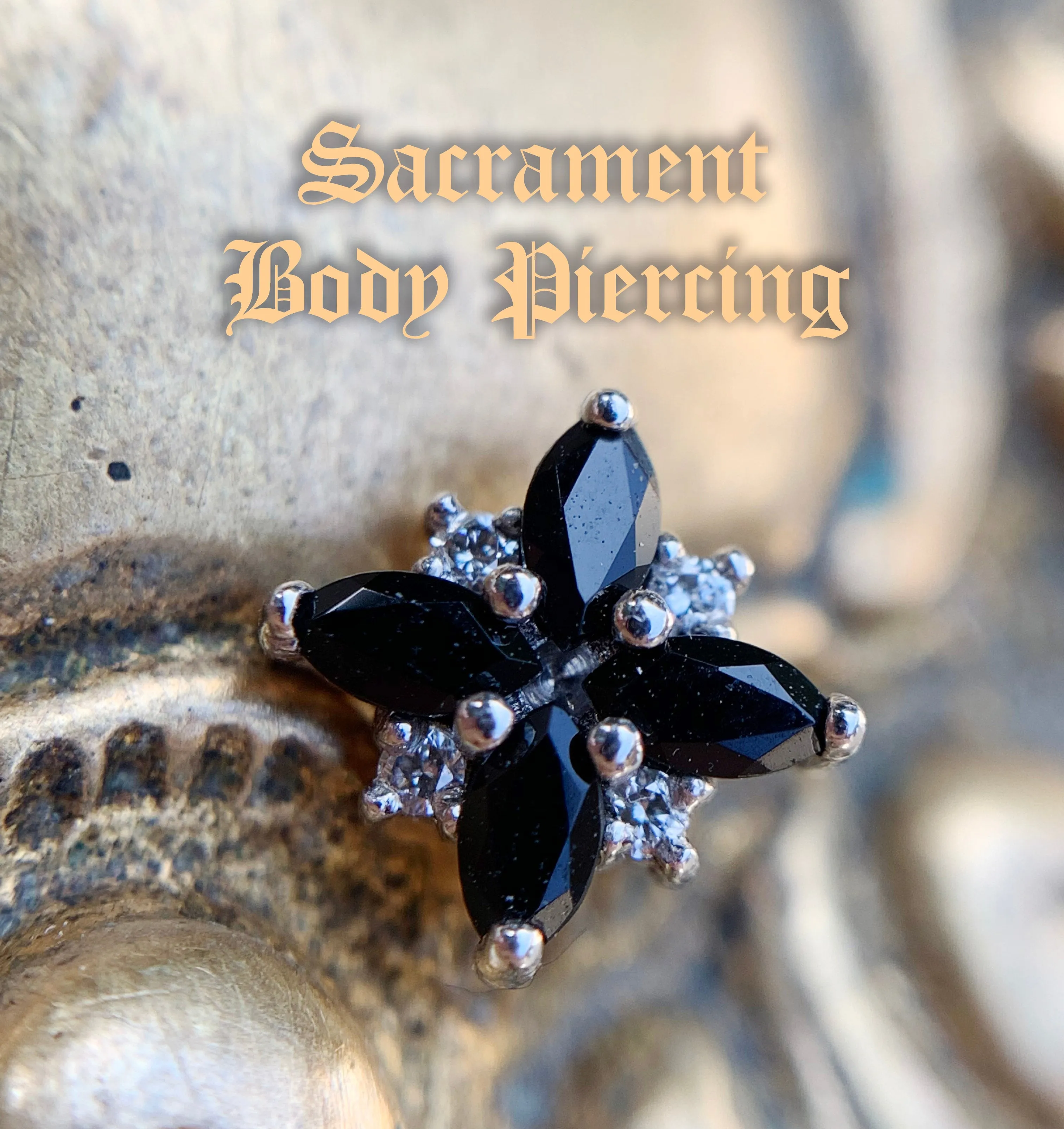 BVLA - mini- pleades featuring genuine onyx and VS white diamonds.