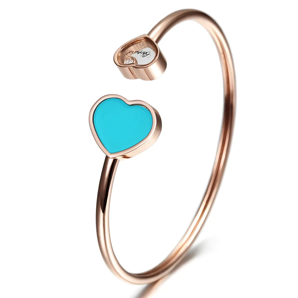 C-shaped colorful heart-shaped bracelet-NSB1536ST