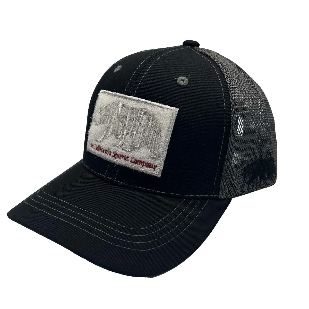 CALI Strong Original Tactical Trucker Hat Morale Patch Black Grey