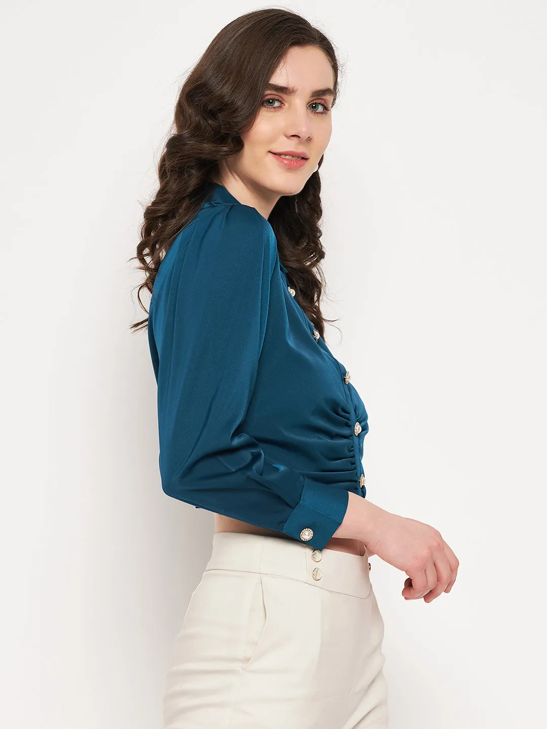 Camla Barcelona Peacock Green Solid Top