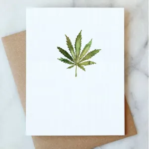 Cannabis Leaf Card