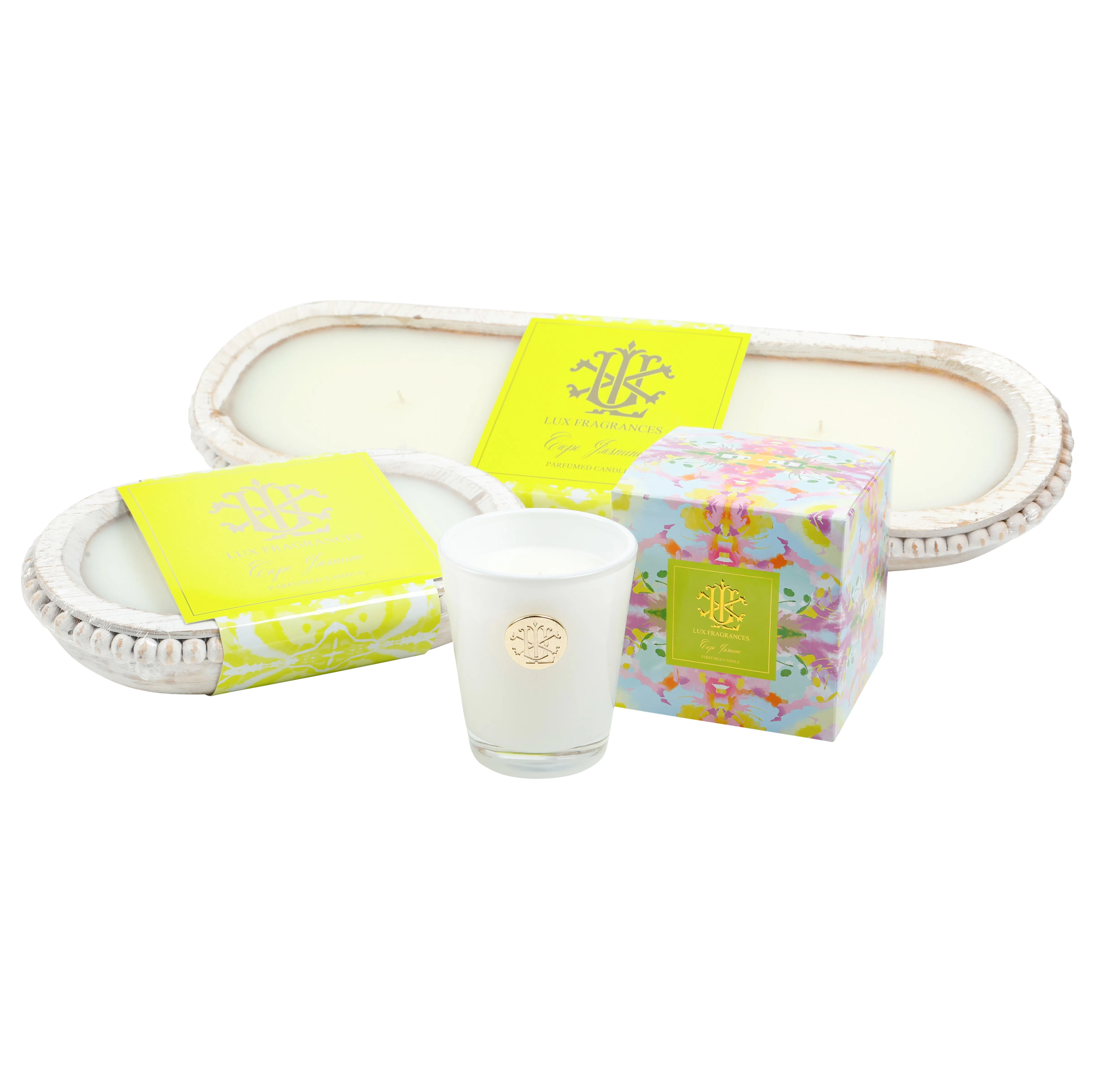 Cape Jasmine 8 oz Designer Box Candle $15.00 Min 6