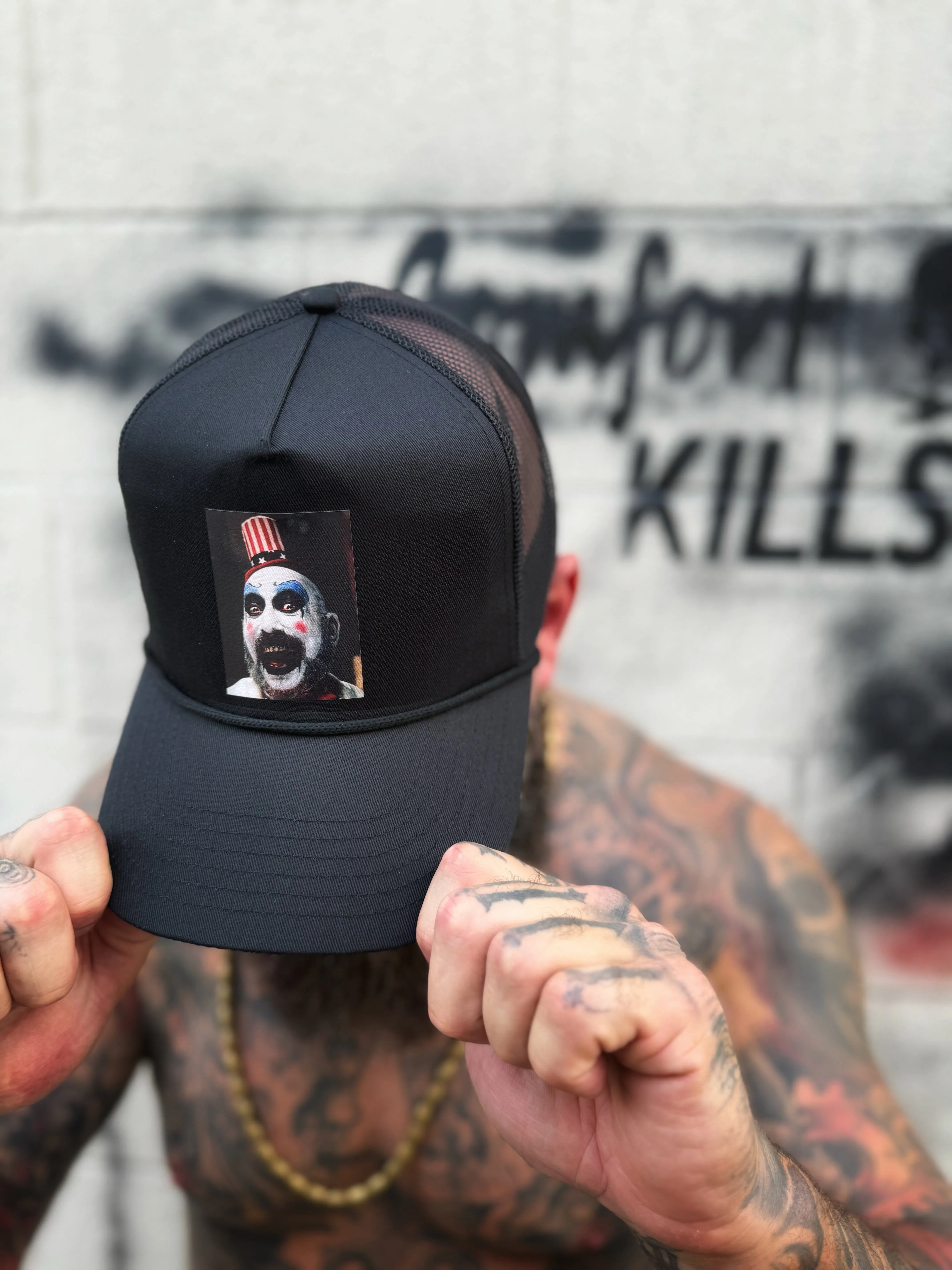 CAPTAIN SPAULDING CURVBED BILL BLACK HAT