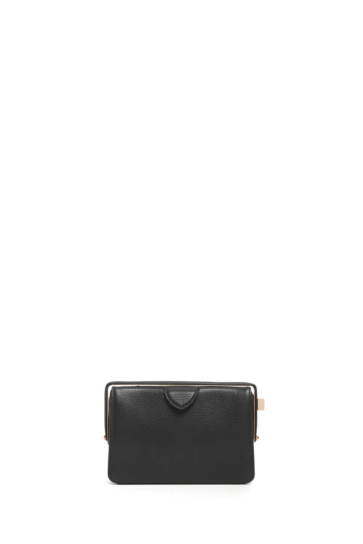 Carrington Clutch in Black Textured Leather