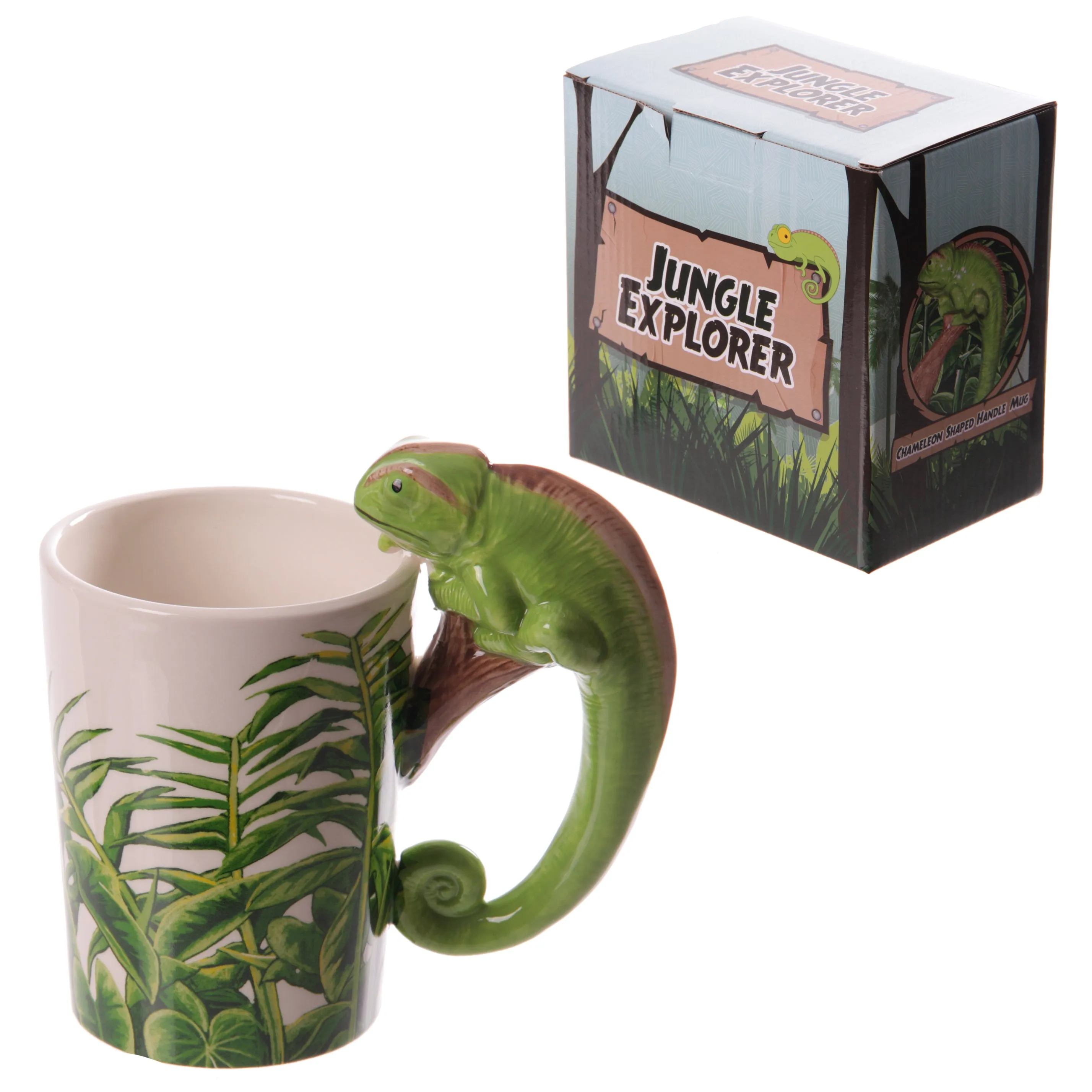 Chameleon Ceramic Shaped Handle Mug