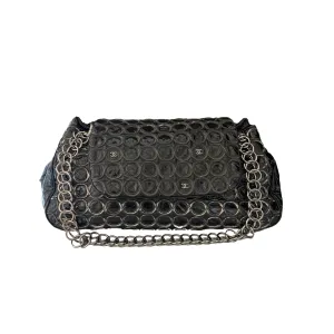 Chanel Gunmetal Textured Chain Shoulder Bag