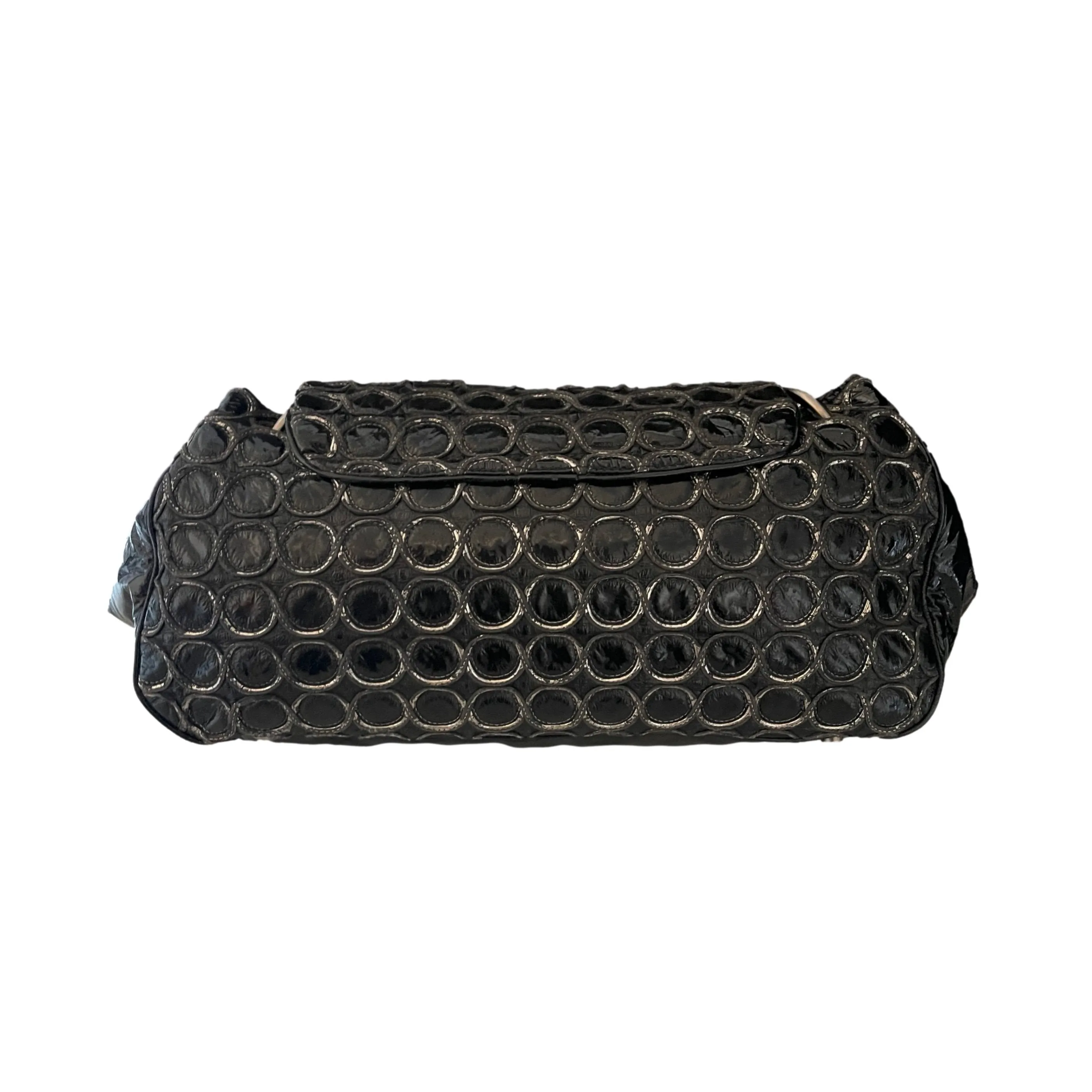 Chanel Gunmetal Textured Chain Shoulder Bag