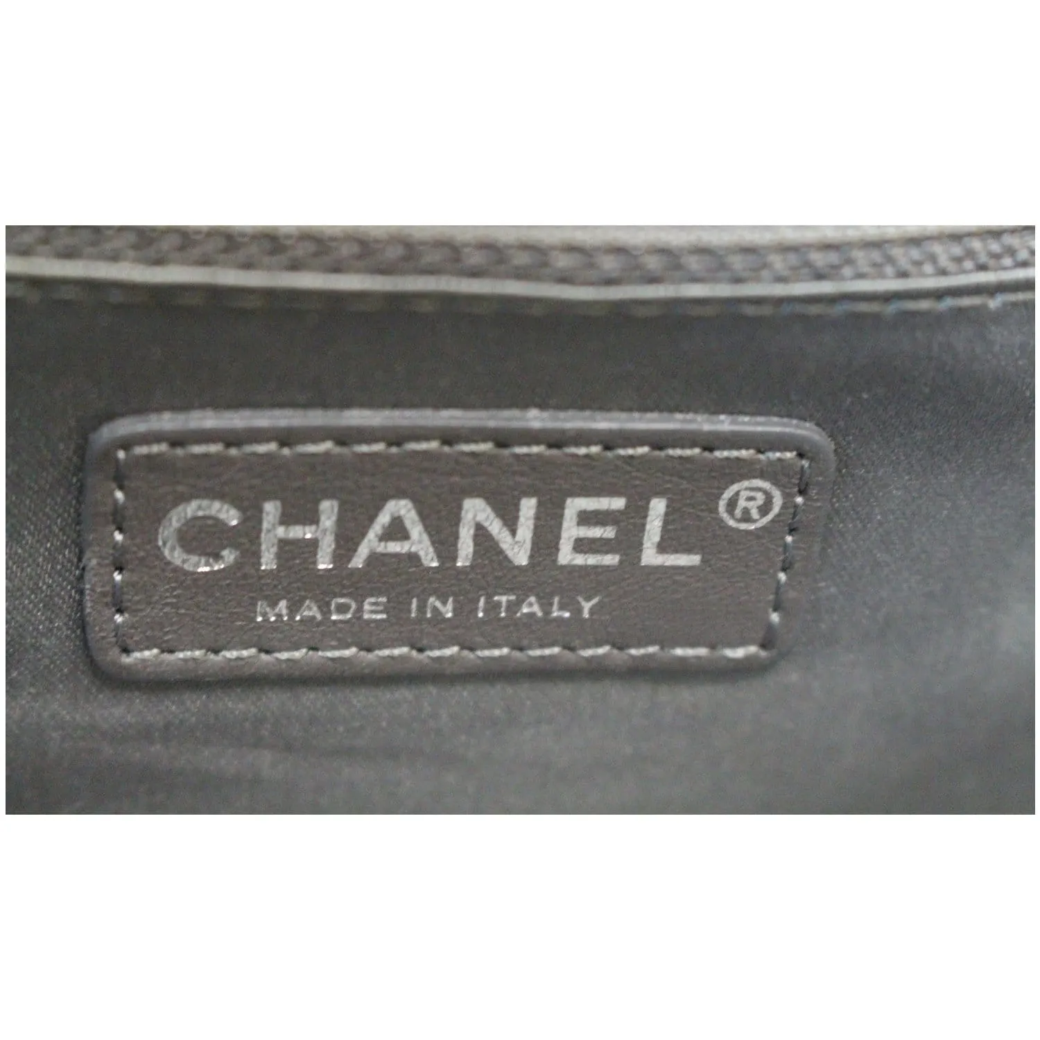 CHANEL Square Stitched Lax Lambskin Tote Bag White