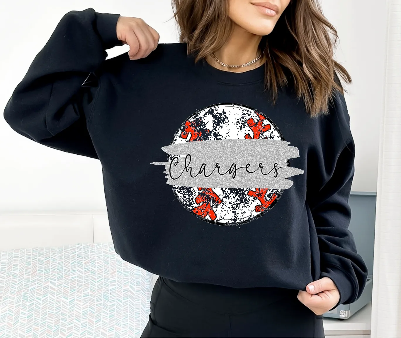 Chargers Distressed Baseball (M145)