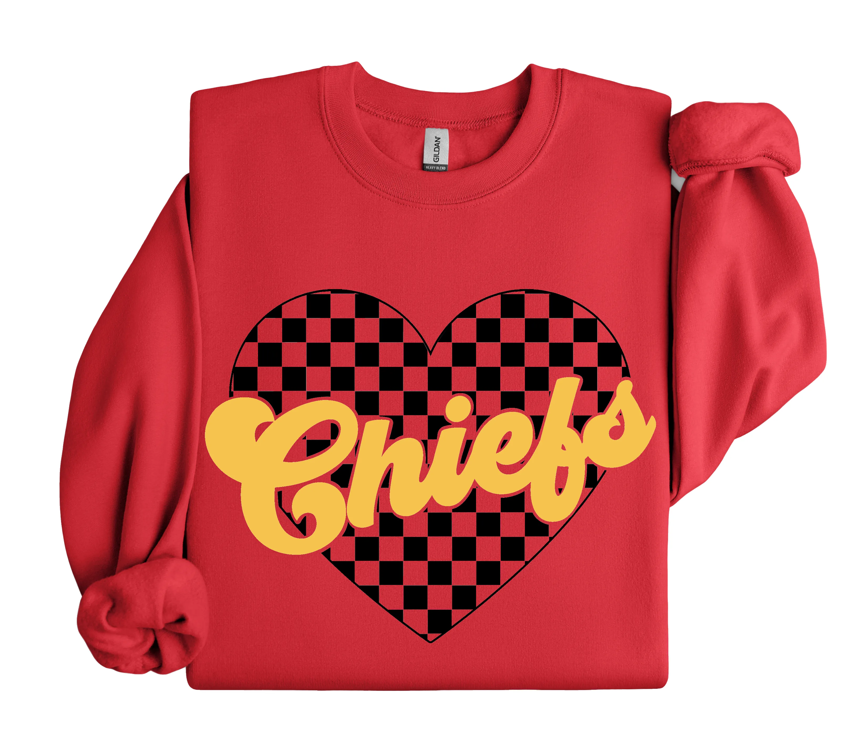 Chiefs Checkered Heart