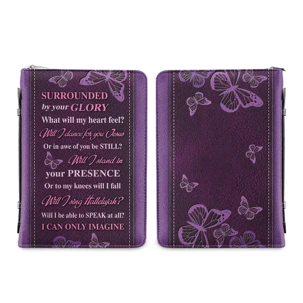 Christianart Bible Cover, I Can Only Imagine Purple Butterfly, Personalized Gifts for Pastor, Gifts For Women, Gifts For Men.