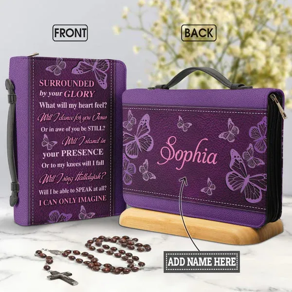 Christianart Bible Cover, I Can Only Imagine Purple Butterfly, Personalized Gifts for Pastor, Gifts For Women, Gifts For Men.