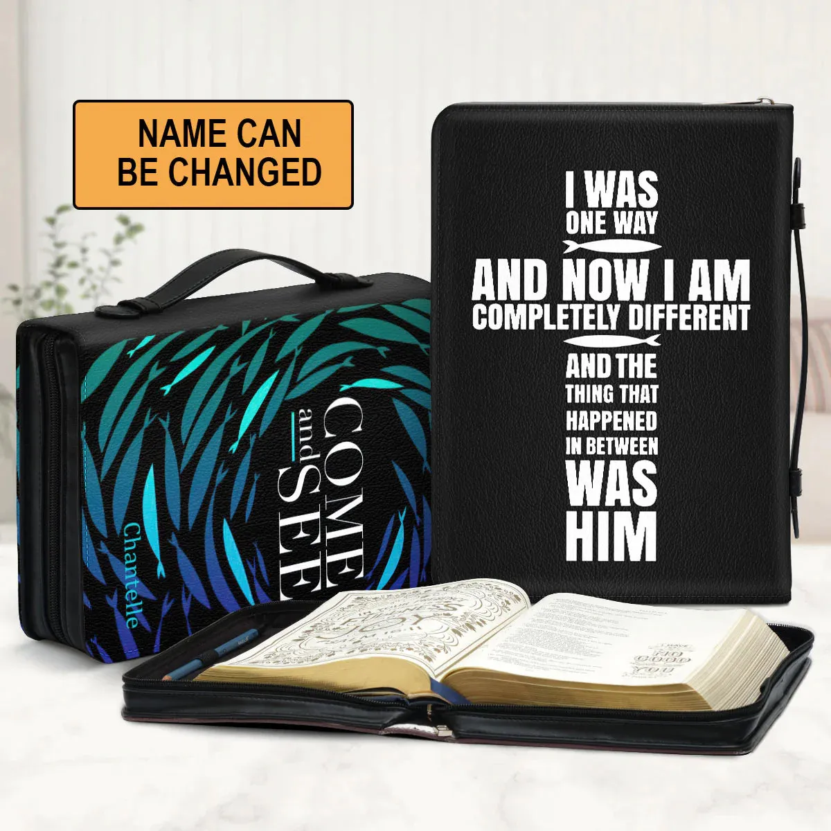 Christianart Bible Cover - Now I Am Completely Different - Personalized Bible Cover - Bible Cover For Women - CABBBCV28070324.