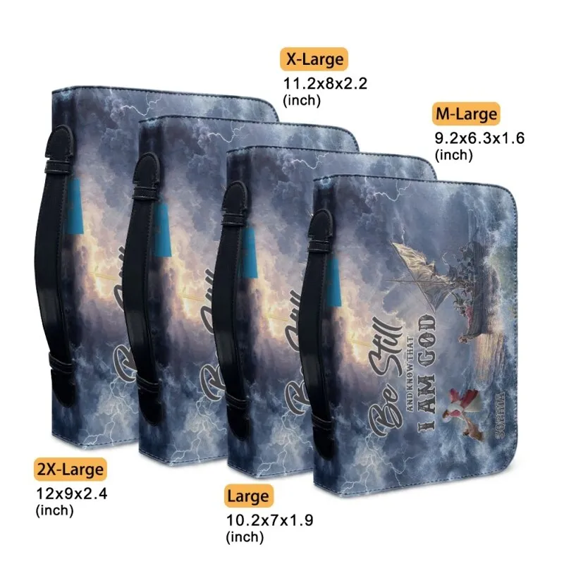 Christianartbag Bible Cover - Be Still And Know That I Am God Bible Cover - Personalized Bible Cover - Divine Voyage Bible Cover - CABBBCV01060923.