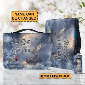 Christianartbag Bible Cover - Be Still And Know That I Am God Bible Cover - Personalized Bible Cover - Divine Voyage Bible Cover - CABBBCV01060923.