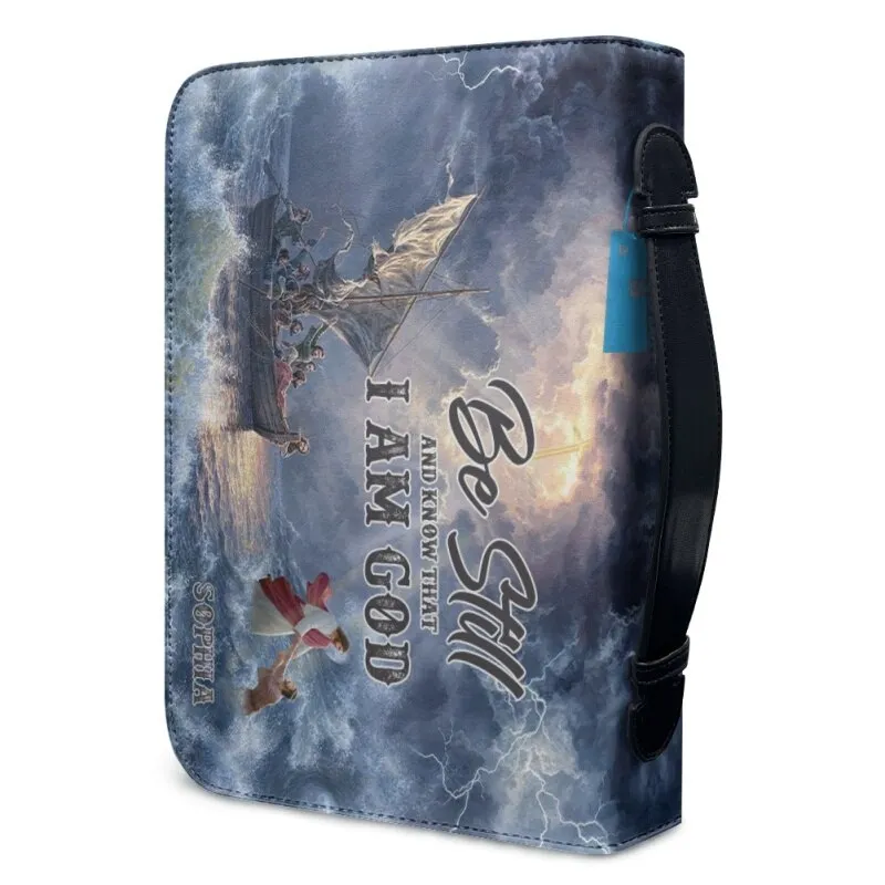 Christianartbag Bible Cover - Be Still And Know That I Am God Bible Cover - Personalized Bible Cover - Divine Voyage Bible Cover - CABBBCV01060923.