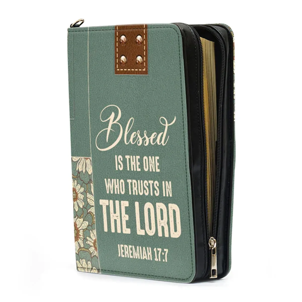 Christianartbag Bible Cover, Blessed Is The One Who Trusts In The Lord, Personalized Bible Cover, Gifts For Women, Gifts For Men, Christmas Gift, CABBBCV01010823.