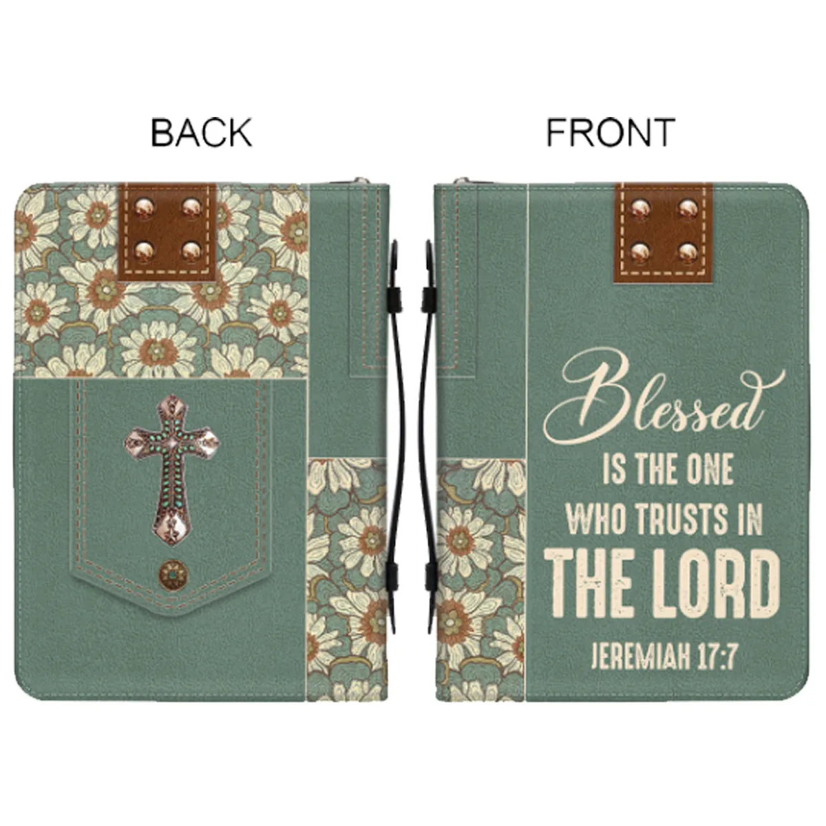 Christianartbag Bible Cover, Blessed Is The One Who Trusts In The Lord, Personalized Bible Cover, Gifts For Women, Gifts For Men, Christmas Gift, CABBBCV01010823.