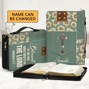 Christianartbag Bible Cover, Blessed Is The One Who Trusts In The Lord, Personalized Bible Cover, Gifts For Women, Gifts For Men, Christmas Gift, CABBBCV01010823.