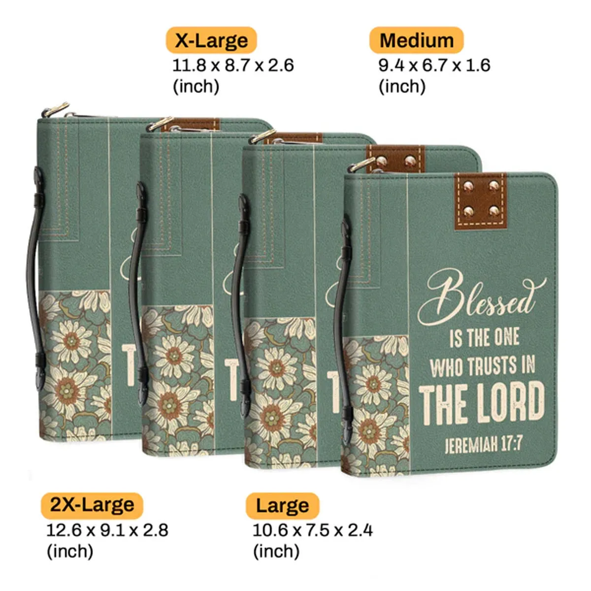 Christianartbag Bible Cover, Blessed Is The One Who Trusts In The Lord, Personalized Bible Cover, Gifts For Women, Gifts For Men, Christmas Gift, CABBBCV01010823.