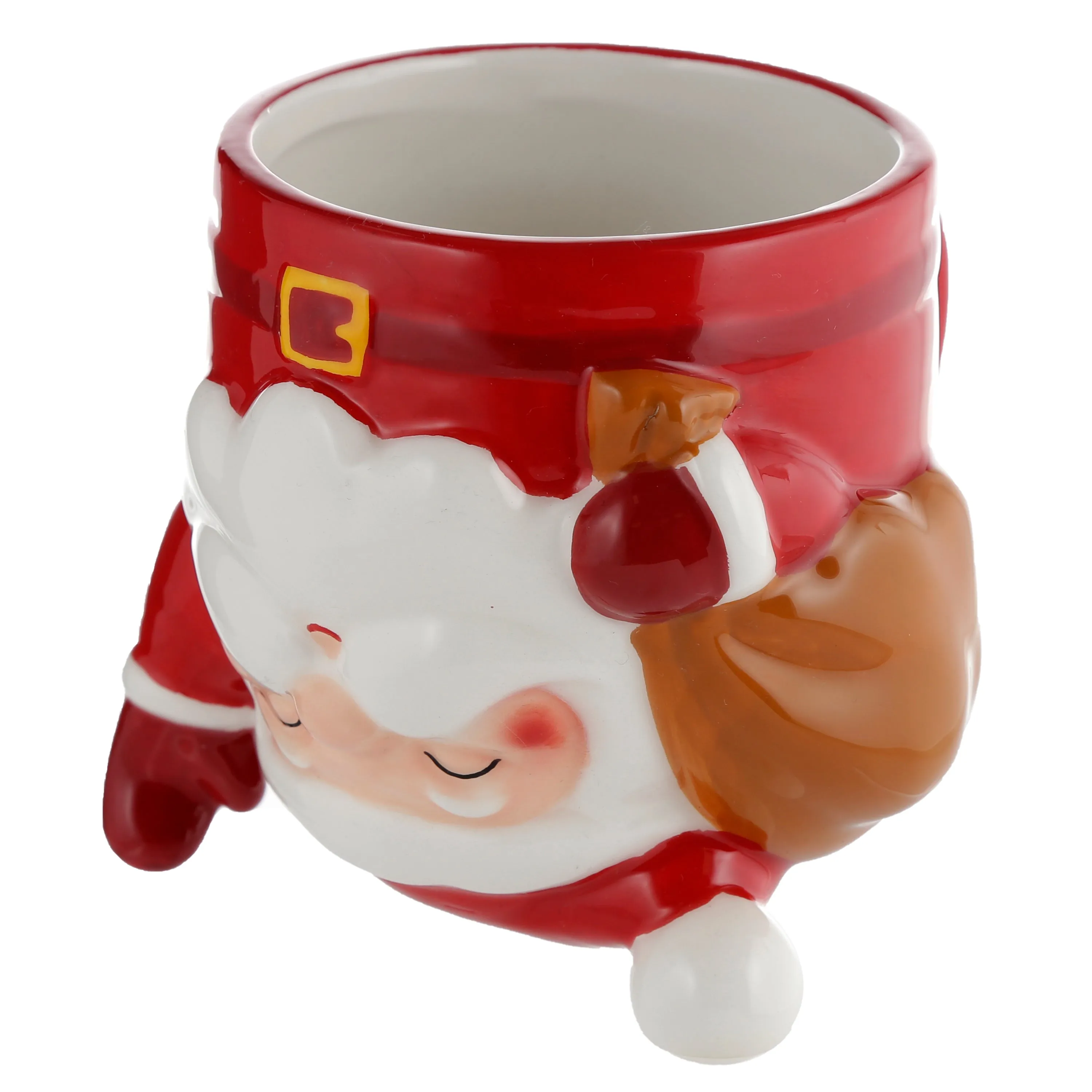 Christmas Santa Upside Down Ceramic Shaped Mug