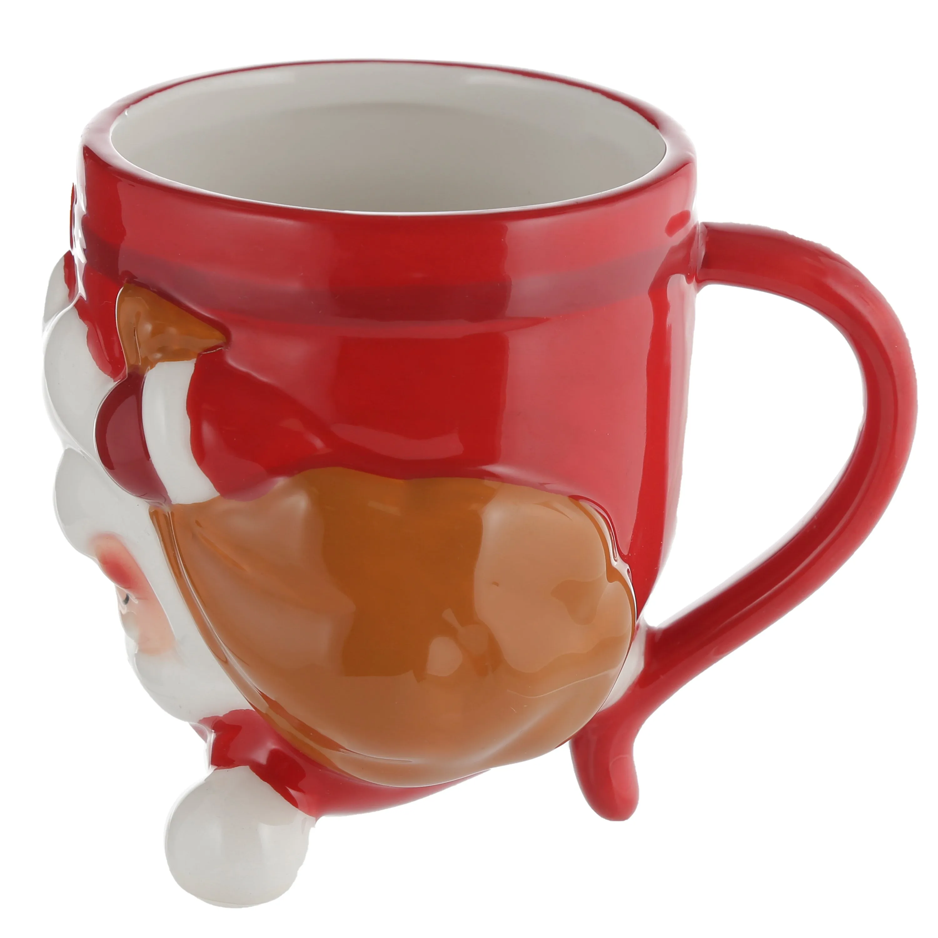 Christmas Santa Upside Down Ceramic Shaped Mug
